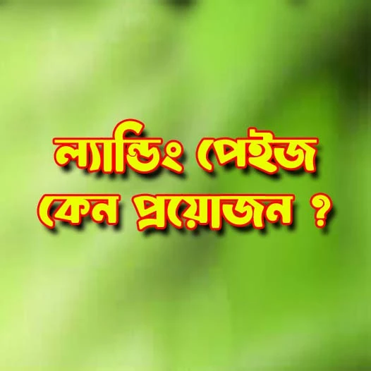 🟩 ল্যান্ডিং পেইজ কেন প্রয়োজনীয়?